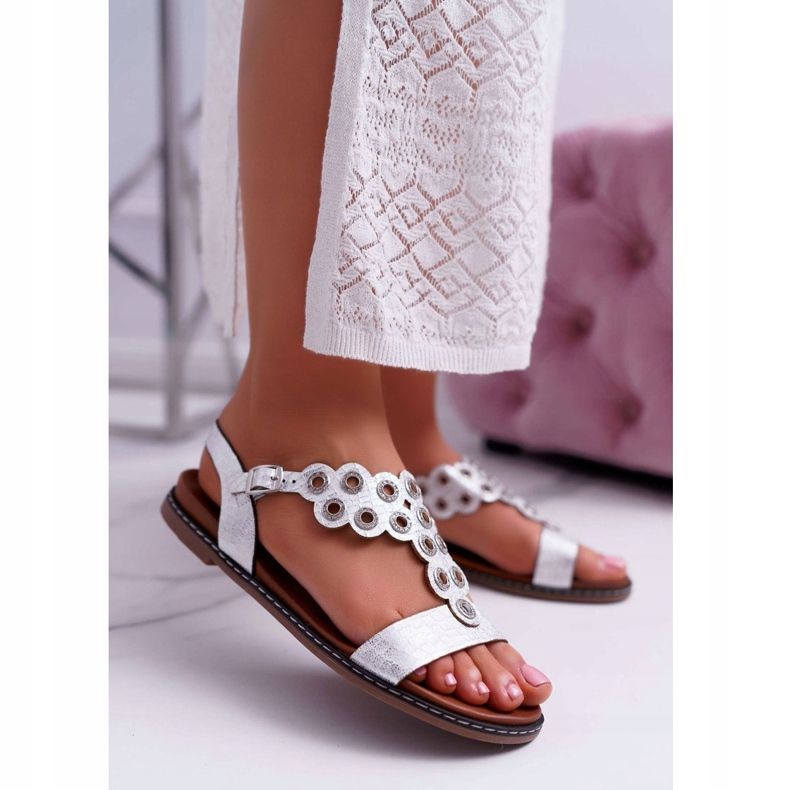 Sandali Bassi da Donna Sergio Leone SK012 Bianco Livian 1