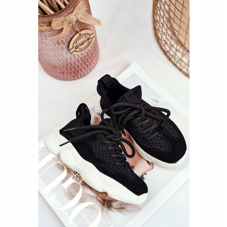 Apawwa Scarpe sportive per bambini stringate nere Volema nero 1