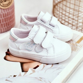 Apawwa Sneakers Bambini Farfalle Bianche Velcro Dusmo bianca 2