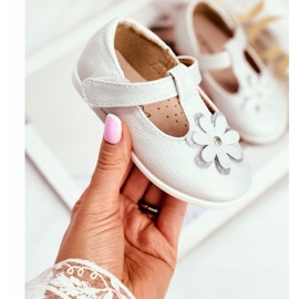 Apawwa Ballerine per bambini con Velcro Fiore Argento Antrela grigio 1