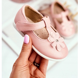 Apawwa Ballerine per bambini su Velcro Flower Pink Anthrela rosa 2