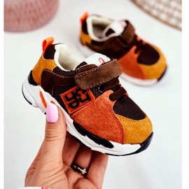 Apawwa Scarpe Sportive Bambino con Velcro Marrone Jonaba arancia multicolore giallo 2