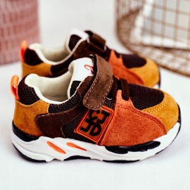 Apawwa Scarpe Sportive Bambino con Velcro Marrone Jonaba arancia multicolore giallo 1