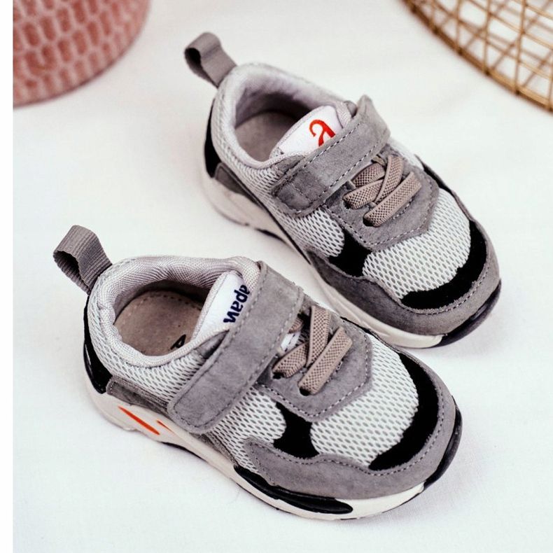 Apawwa Scarpe Sportive per Bambini con Velcro Grigio Yetto 2