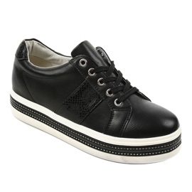 Sneakers nere per scarpe sportive HQ996 nero 1