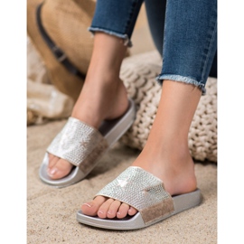 SHELOVET Pantofole Velour Con Stelle grigio 1