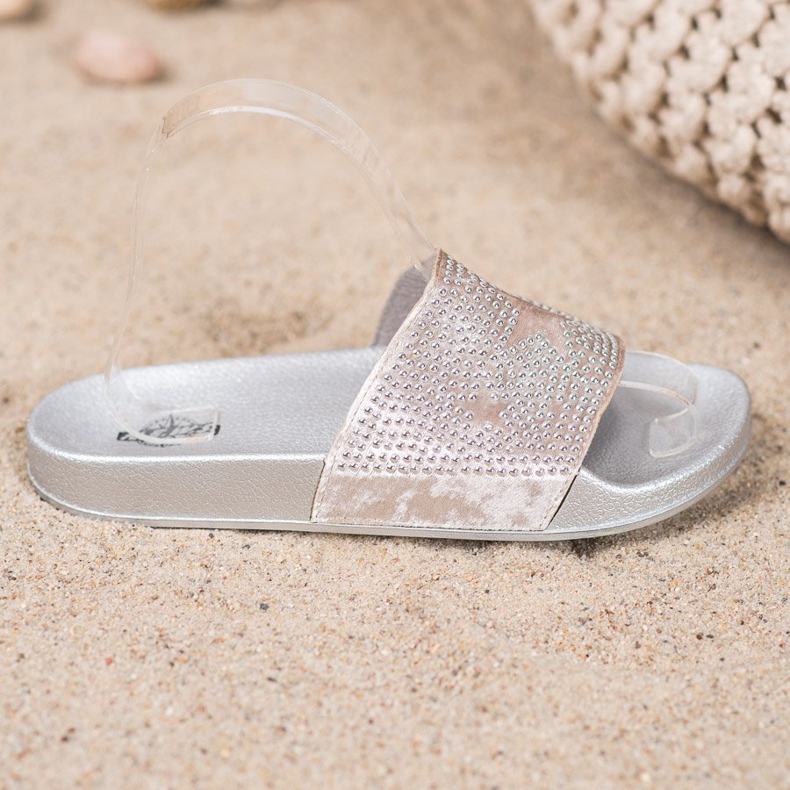 SHELOVET Pantofole Velour Con Stelle grigio 2