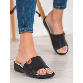 J. Star Pantofole casual in ecopelle nero 2