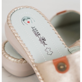 J. Star Pantofole casual in ecopelle d'oro 1