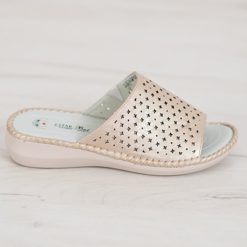 J. Star Pantofole leggere e comode d'oro 2