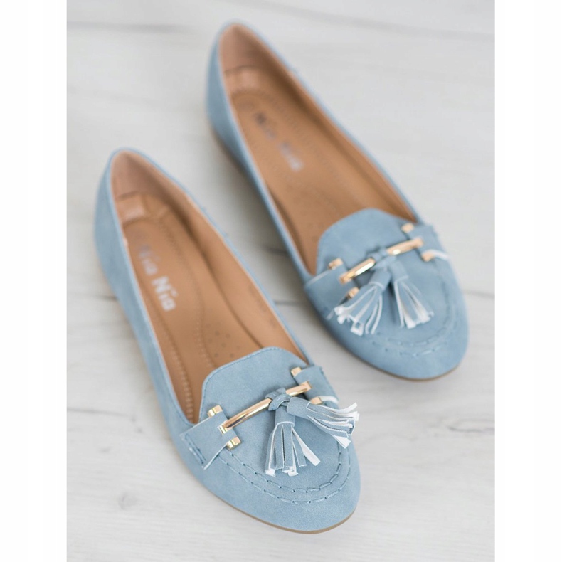 Nio Nio Mocassini Eleganti Con Frange blu 1