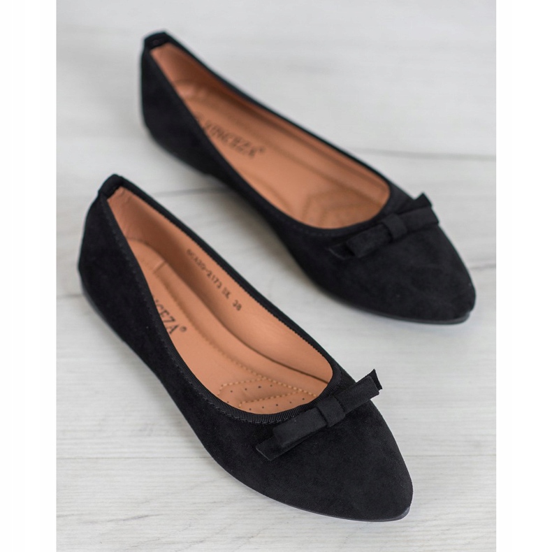 Ballerine VINCEZA in camoscio nero 2