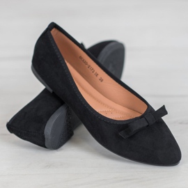 Ballerine VINCEZA in camoscio nero 1