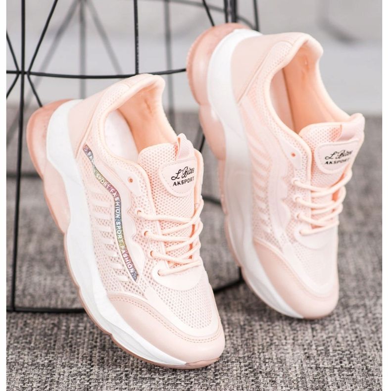 Via Giulia  Sneakers sportive alla moda rosa 2