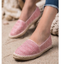 SHELOVET Espadrillas rosa intrecciate 2