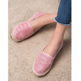 SHELOVET Espadrillas rosa intrecciate 1