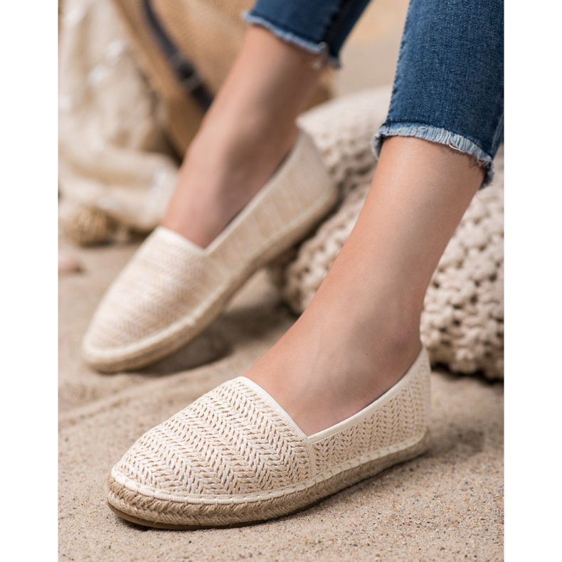 SHELOVET Espadrillas intrecciate beige 2