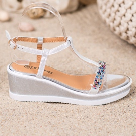 SHELOVET Zeppe alla moda con ecopelle grigio 2