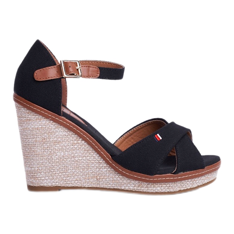 SEA Sandali da donna con zeppa neri LaMane marrone nero 3