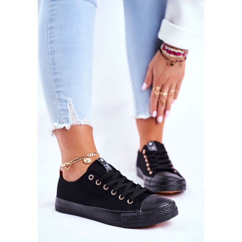 NEWS Sneakers Donna Materiale Basso Nero Ecoma 1