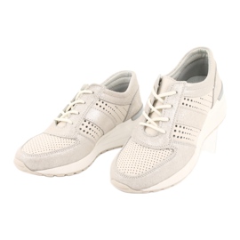 Jezzi Comode scarpe sportive sulla zeppa 20PB08-1641 beige 2