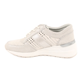 Jezzi Comode scarpe sportive sulla zeppa 20PB08-1641 beige 1