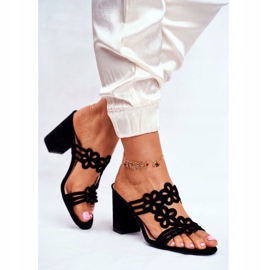 Ciabatte Eleganti Da Donna Su Barra Sergio Leone Nere SK031 nero 2