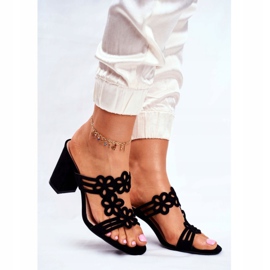 Ciabatte Eleganti Da Donna Su Barra Sergio Leone Nere SK031 nero 1