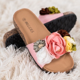 SHELOVET Pantofole Con Fiori rosa 2