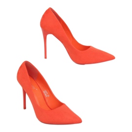 Décolleté in camoscio arancione LE07P Orange arancia 1