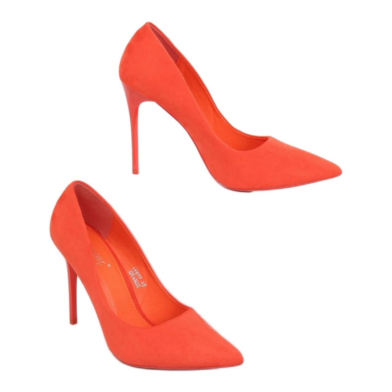 Décolleté in camoscio arancione LE07P Orange arancia 1