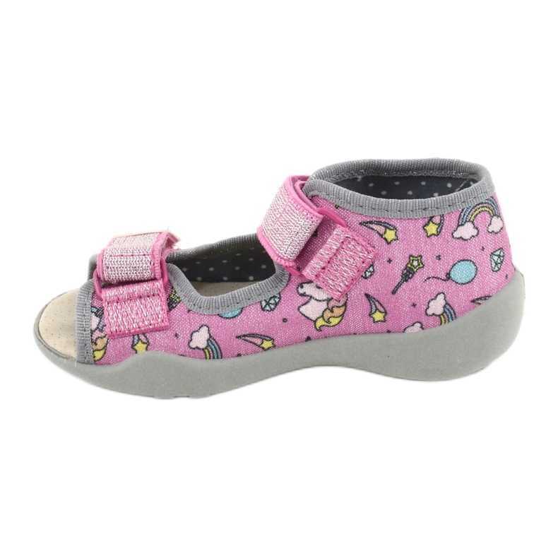 Scarpe da bambino gialle Befado 342P010 rosa grigio multicolore 1