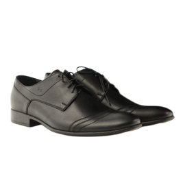 Scarpe basse da uomo in pelle Pilpol 1099 nere nero 5