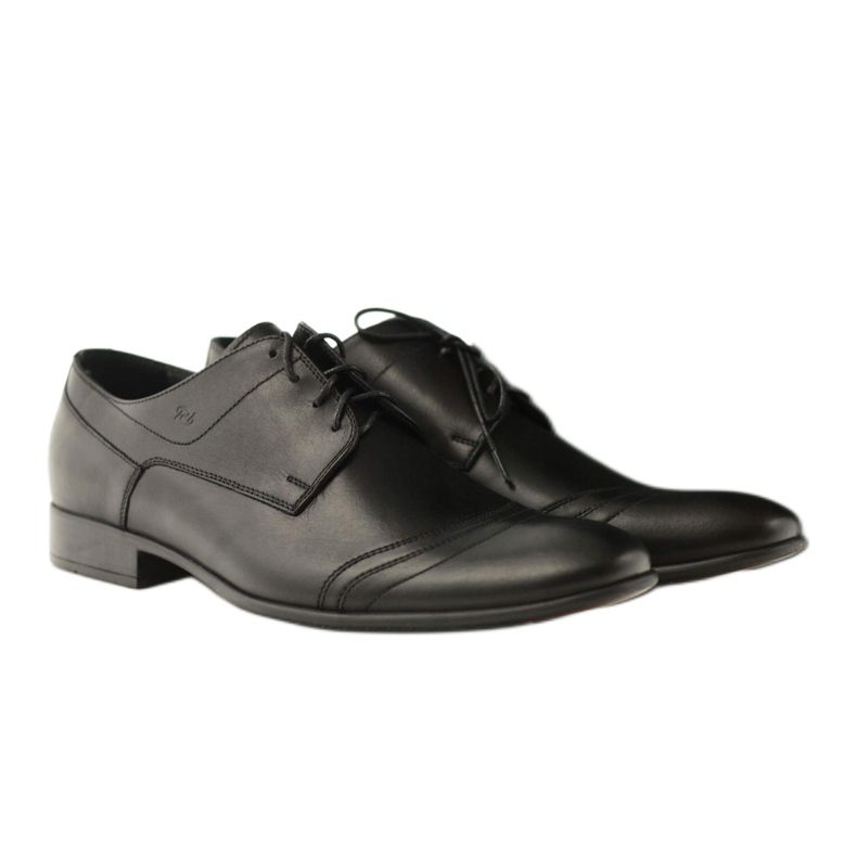 Scarpe basse da uomo in pelle Pilpol 1099 nere nero 5
