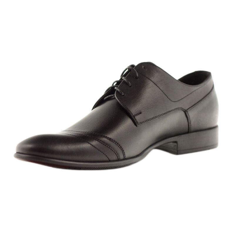 Scarpe basse da uomo in pelle Pilpol 1099 nere nero 2
