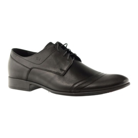Scarpe basse da uomo in pelle Pilpol 1099 nere nero 1