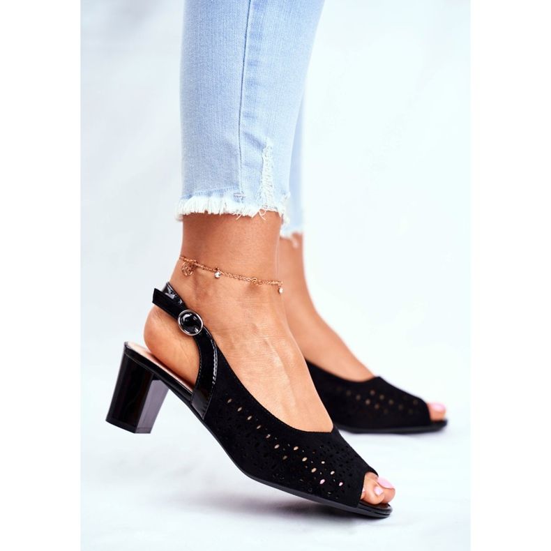 Sandali Donna Con Tacco Alto Sergio Leone Nero SK832 2