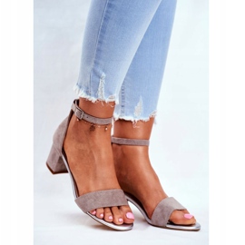 Sandali Donna Eco-Suede Sergio Leone Grigio SK839 1