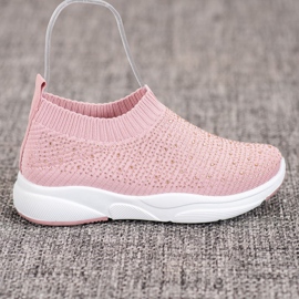 Kayla Scarpe sportive con cristalli rosa 2
