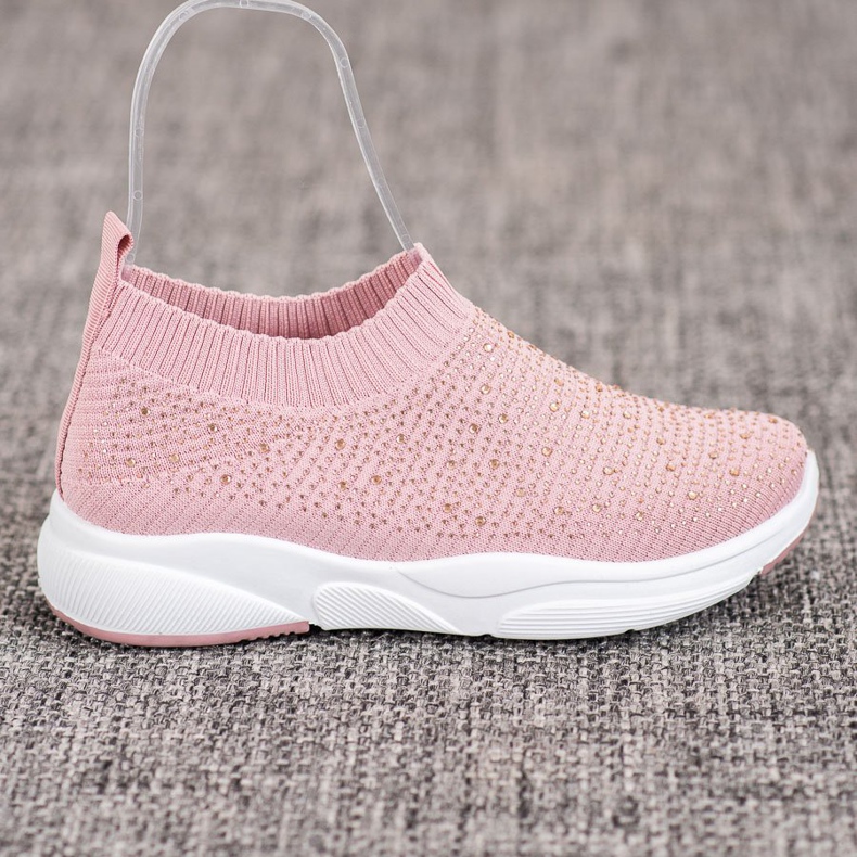 Kayla Scarpe sportive con cristalli rosa 2