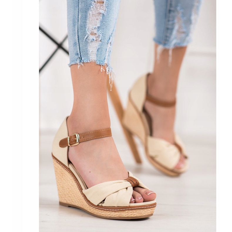 SHELOVET Sandali con tacco alto marrone 1