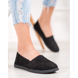 SHELOVET Slip in pelle scamosciata nero 2