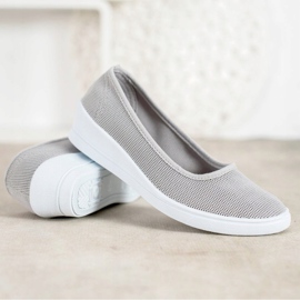 SHELOVET Ballerine casual grigie grigio 2