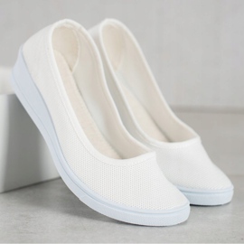 SHELOVET Ballerine casual bianche bianca 2