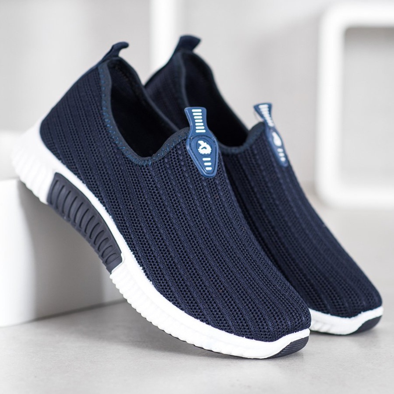SHELOVET Scarpe sportive traforate blu 2