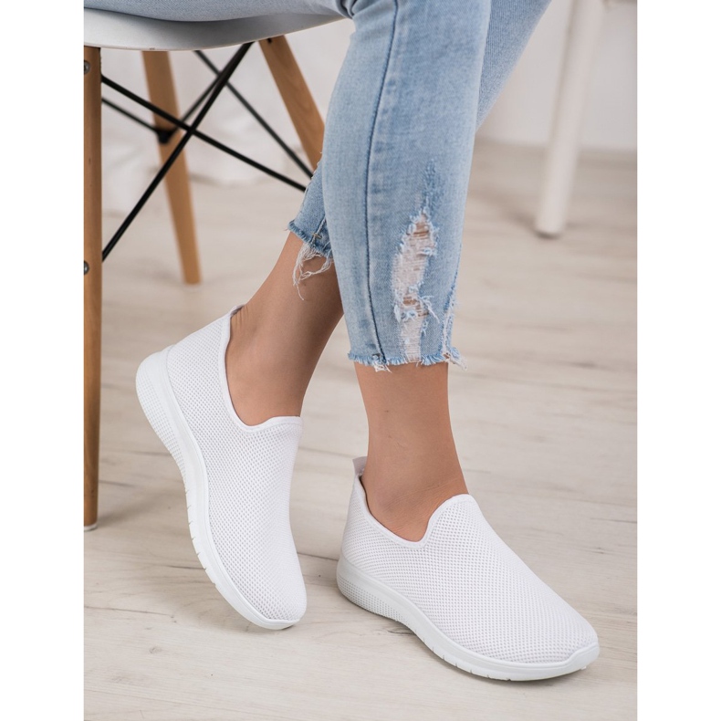Super Mode Scarpe sportive slip-on bianca 1