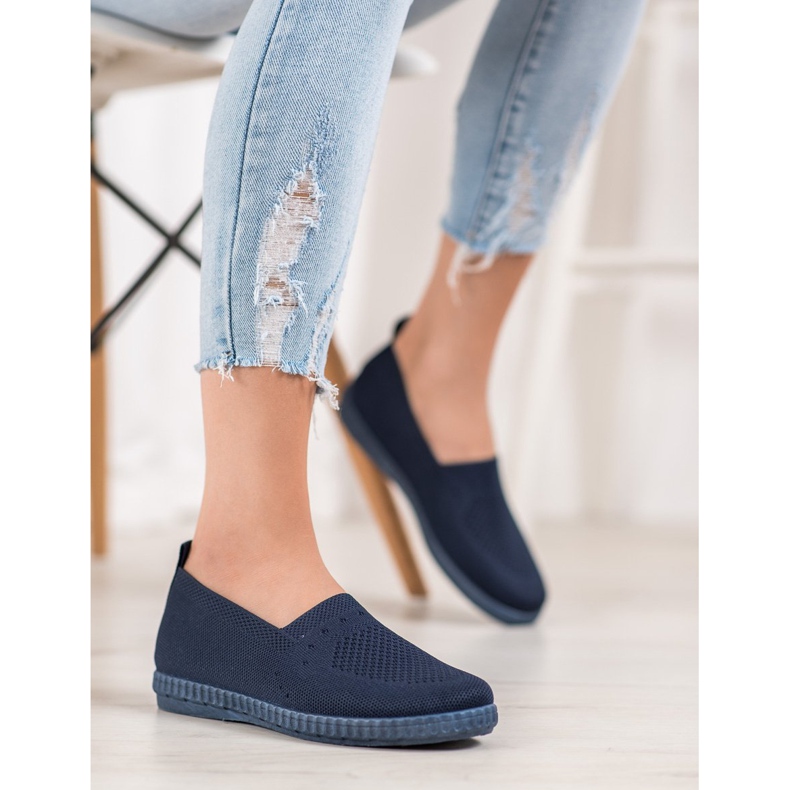 Via Giulia  Sneakers Slip On traforate blu navy blu 2