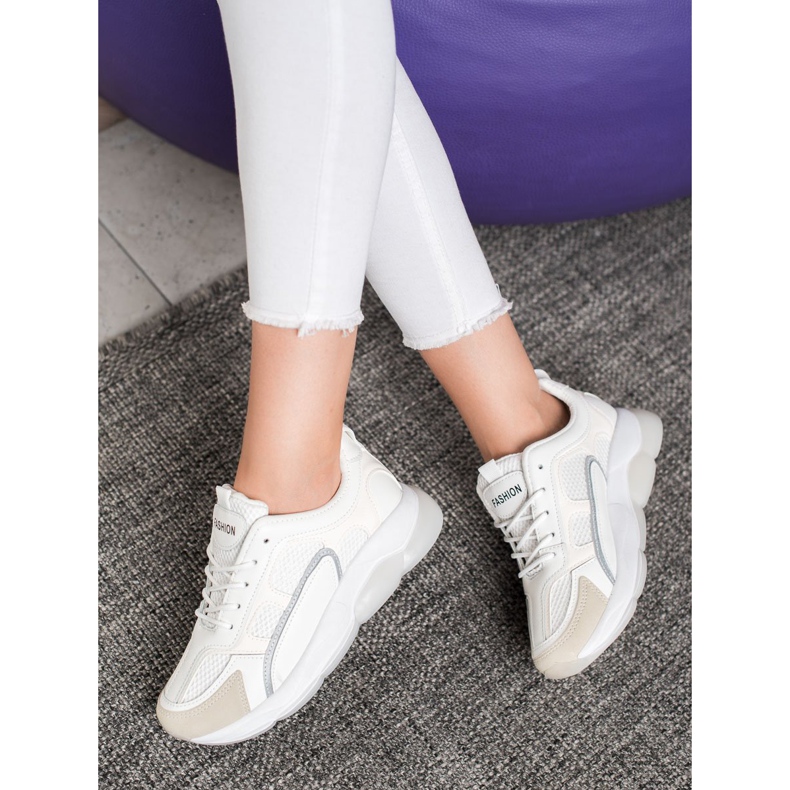 Via Giulia  Sneakers Con Glitter Moda bianco 2