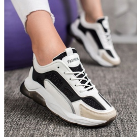 Via Giulia  Sneakers Con Glitter Moda bianco nero 2