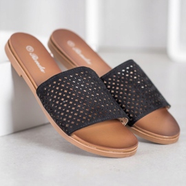 Renda Pantofole traforate nero 1